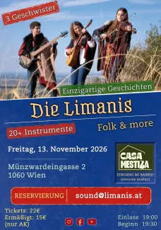 Flyer mit Fotos und Infos für Konzert